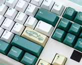 GMK British Racing Green Keycaps | Cherry Profile Keycaps Set | PBT Material | Keycaps For MX Switch | GMk Clone Artisan Keycap Set